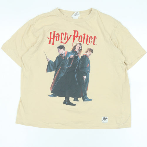 H&M Boys Harry Potter Beige T-Shirt Medium