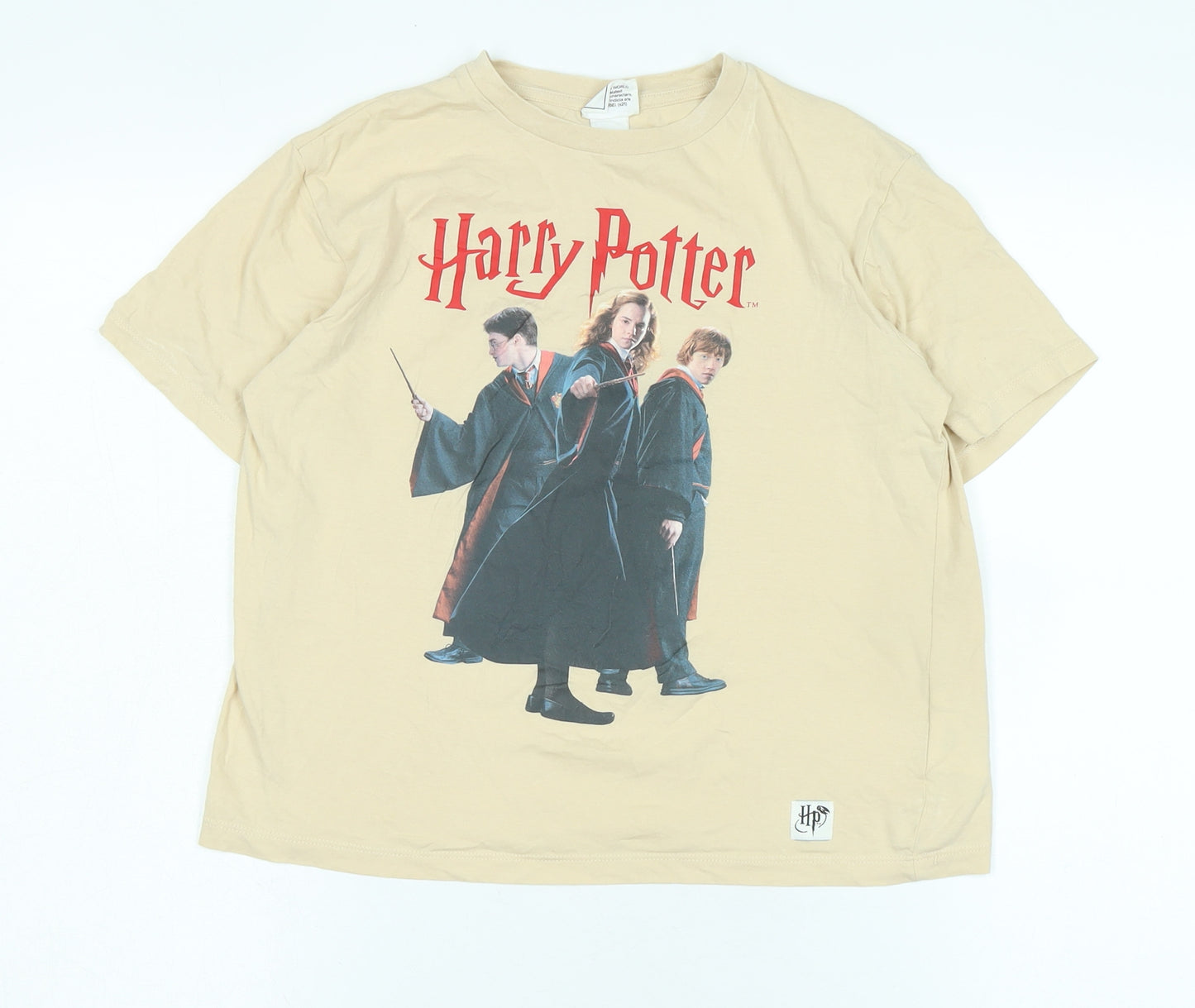 H&M Boys Harry Potter Beige T-Shirt Medium