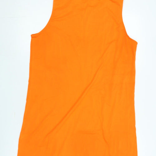 ZANZEA Women's Orange Graphic Tank Dress Size 10