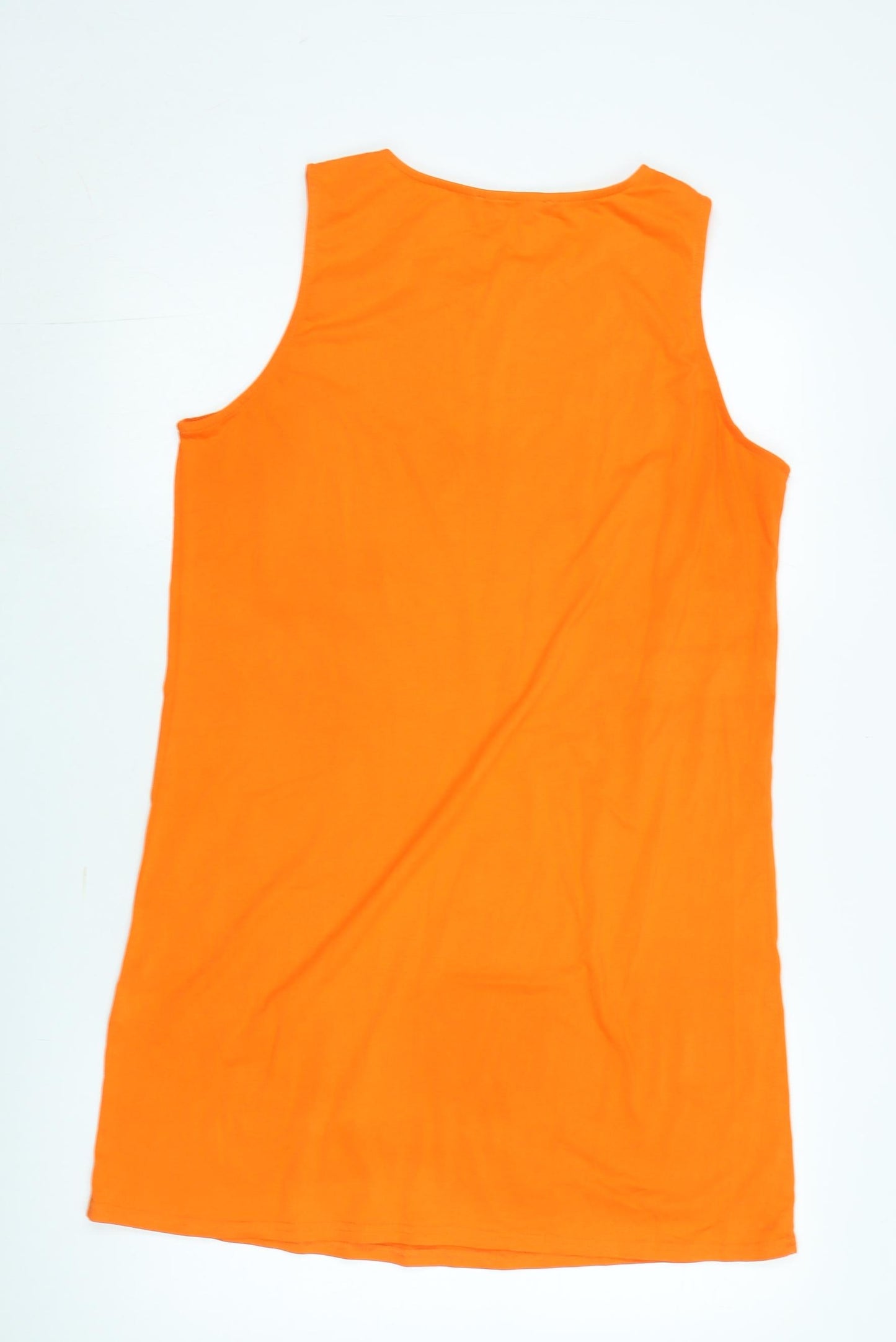 ZANZEA Women's Orange Graphic Tank Dress Size 10