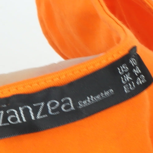 ZANZEA Women's Orange Graphic Tank Dress Size 10