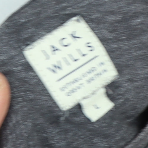 Jack Wills Men's Grey T-Shirt, Short Sleeve, Size L