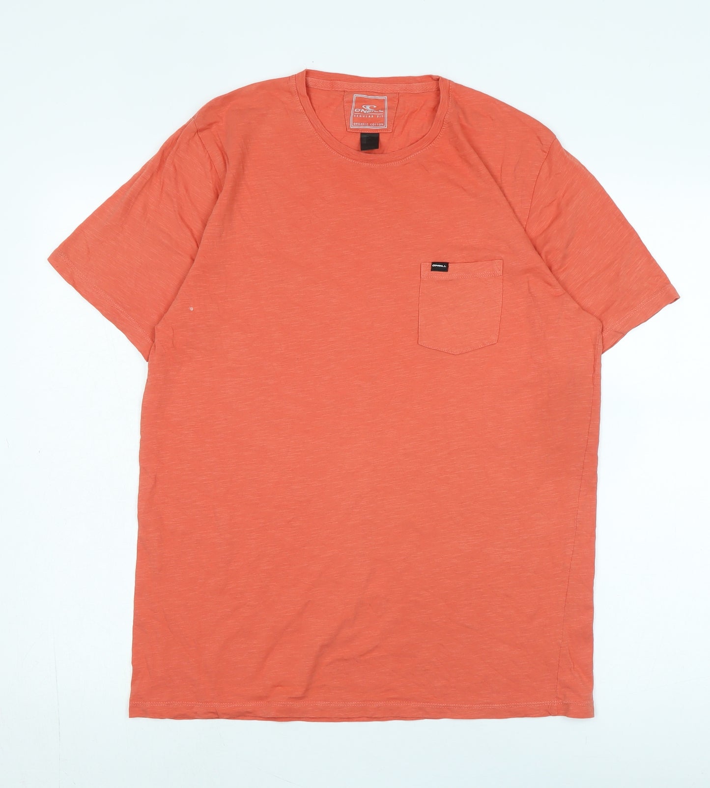 O'Neill Men's Orange Regular Fit Cotton T-Shirt