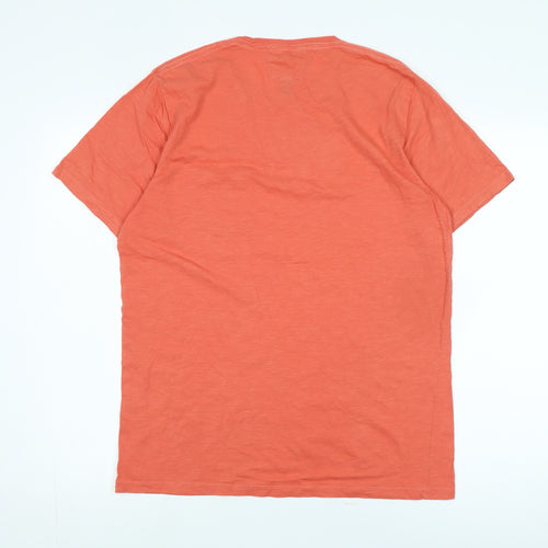 O'Neill Men's Orange Regular Fit Cotton T-Shirt