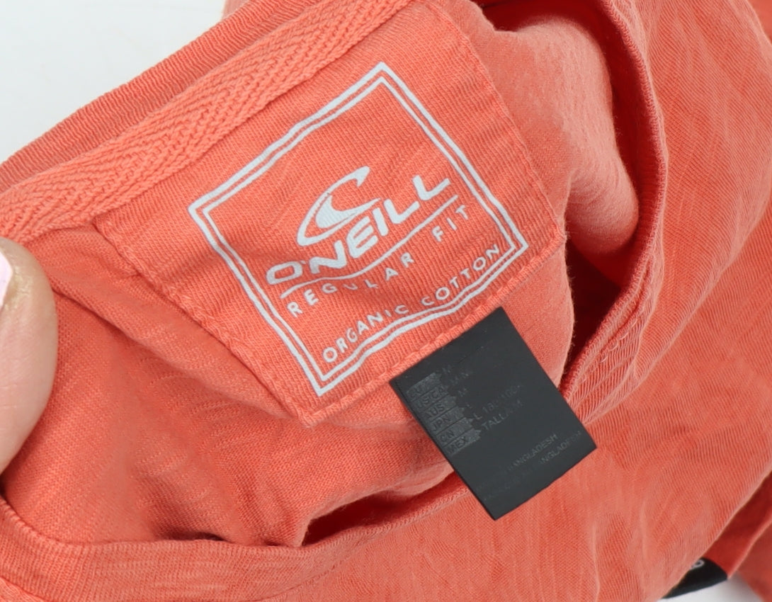 O'Neill Men's Orange Regular Fit Cotton T-Shirt