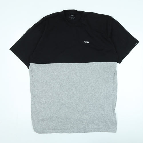 Vans Men’s XL Black & Grey Colourblock T-Shirt