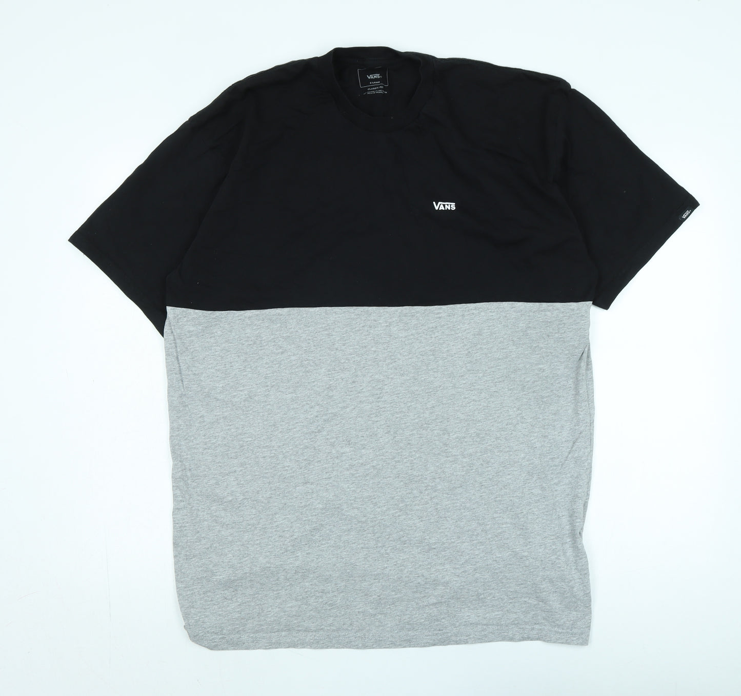 Vans Men’s XL Black & Grey Colourblock T-Shirt