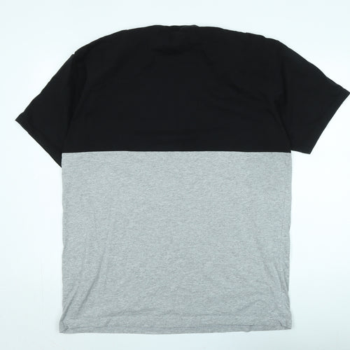 Vans Men’s XL Black & Grey Colourblock T-Shirt