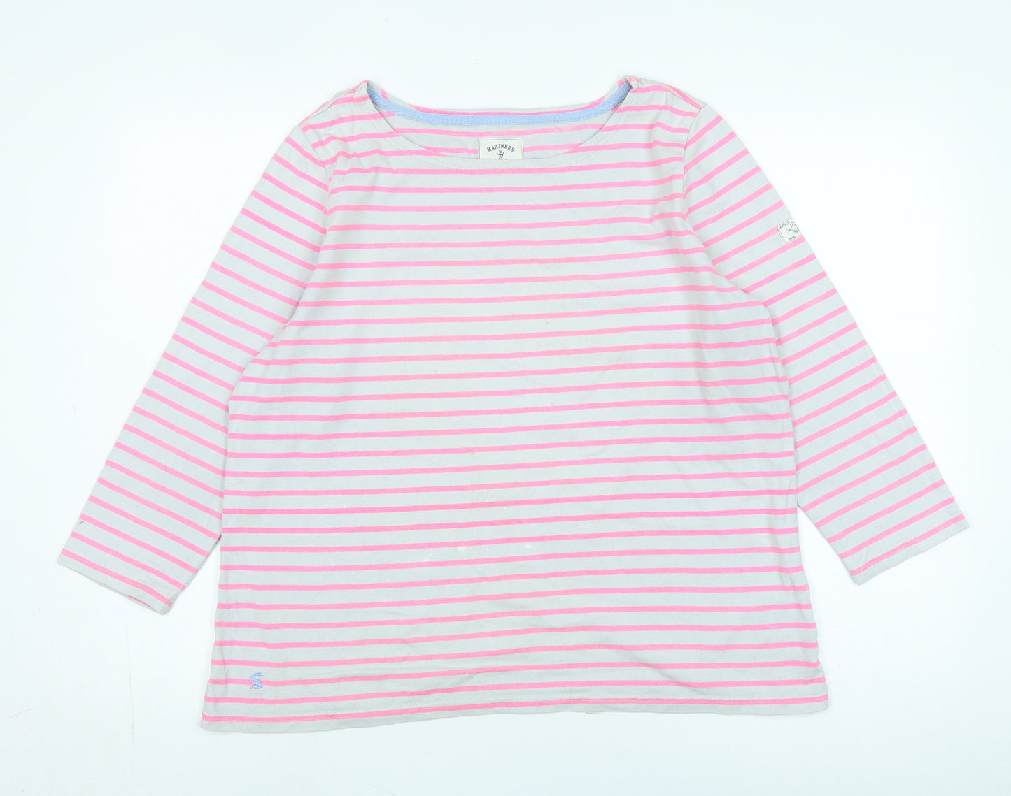 Joules Women's Pink Striped Long Sleeve T-Shirt