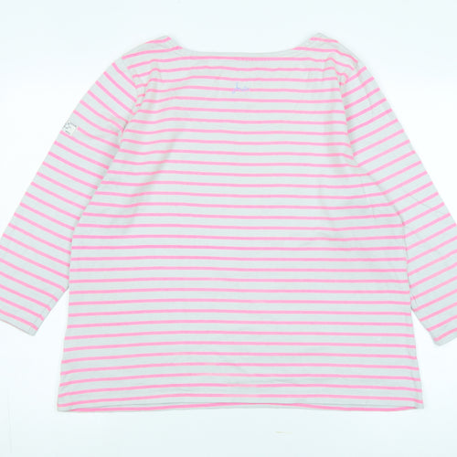 Joules Women's Pink Striped Long Sleeve T-Shirt