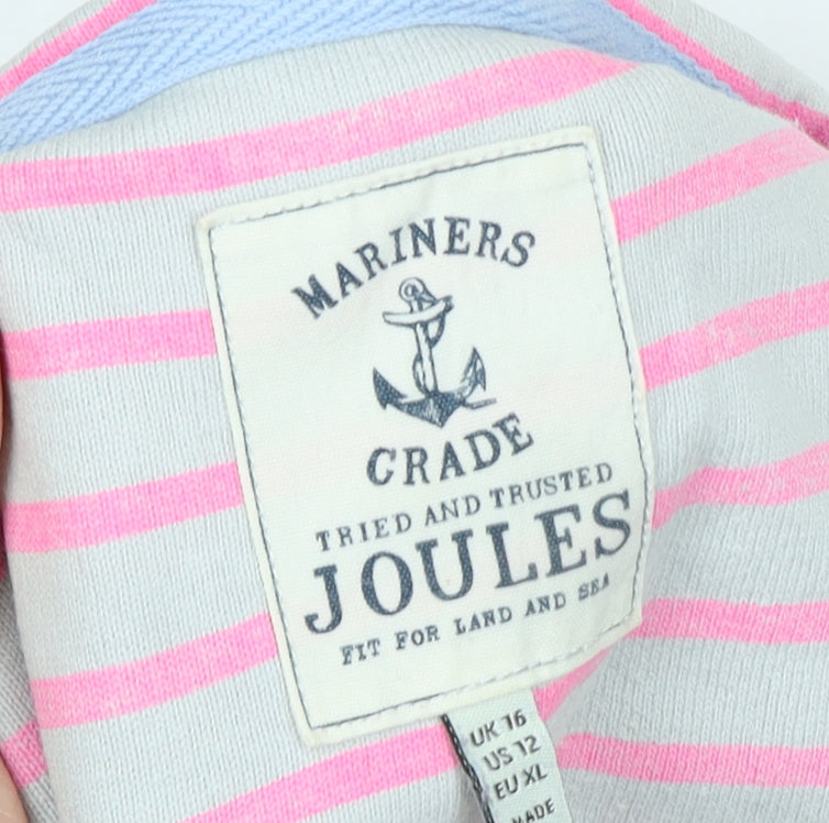 Joules Women's Pink Striped Long Sleeve T-Shirt