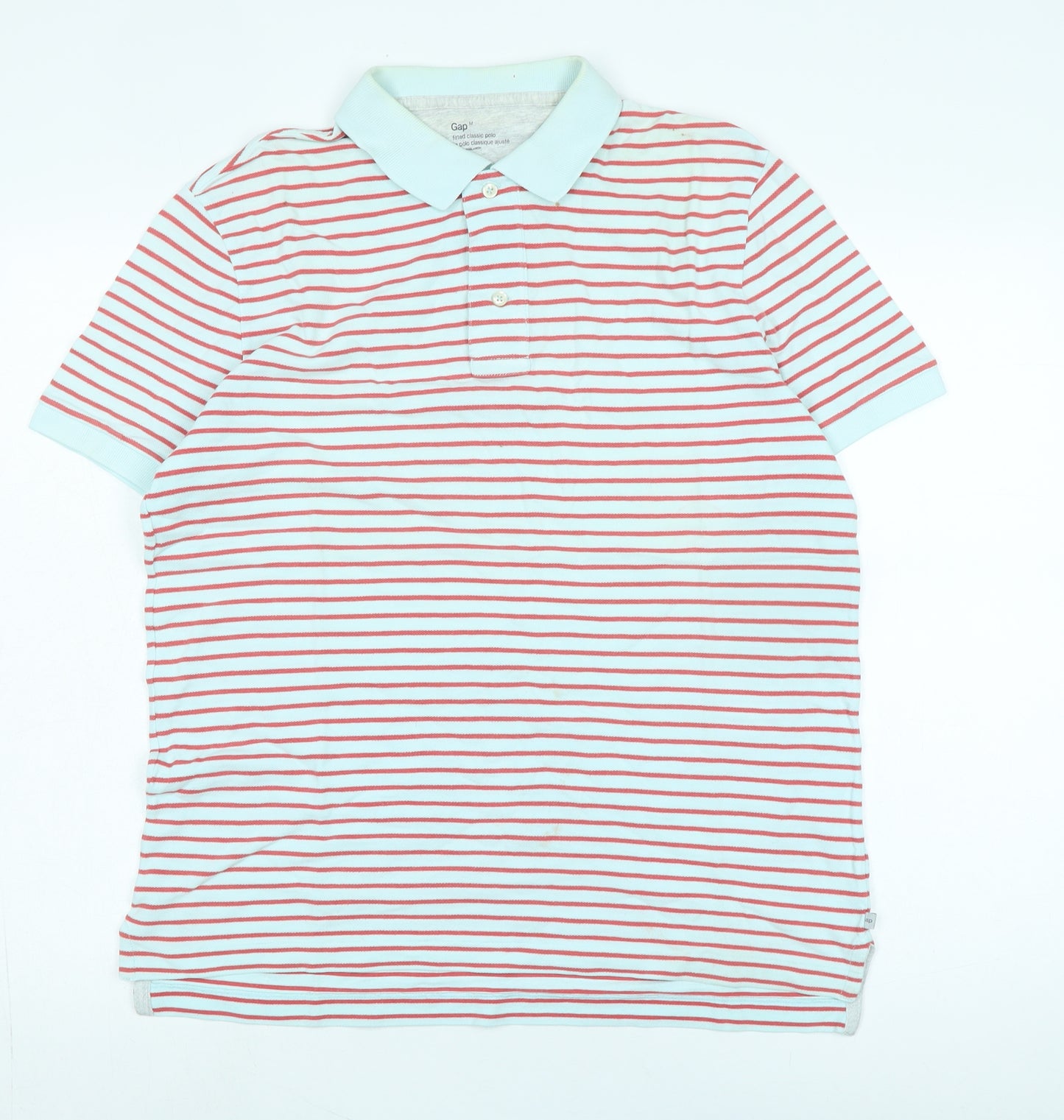 Gap Men's Multicoloured Striped Polo Shirt M