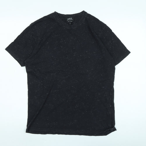 A.P.C. Men's Black Short Sleeve Crew Neck T-Shirt S