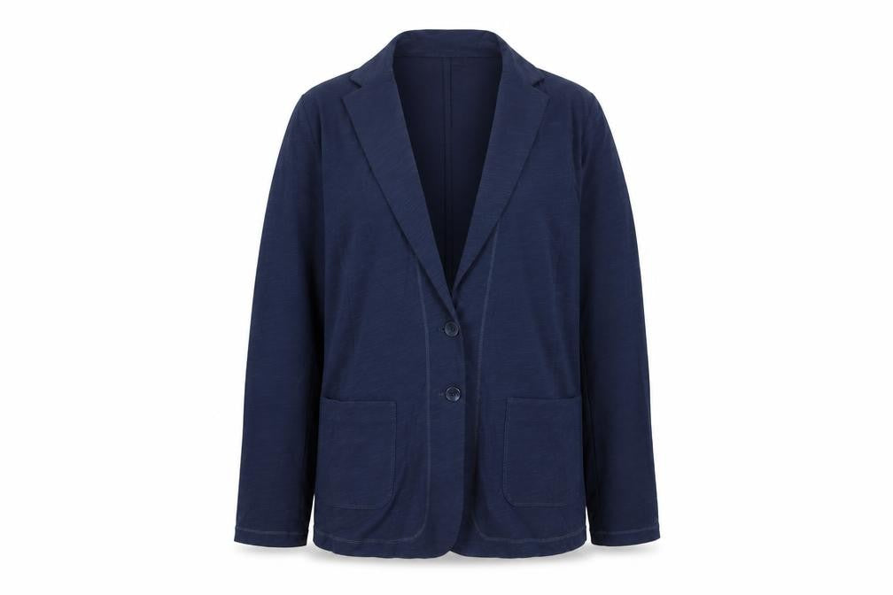 Front view of Sandwich Women's Blue Blazer - 2XL, Cotton Blend