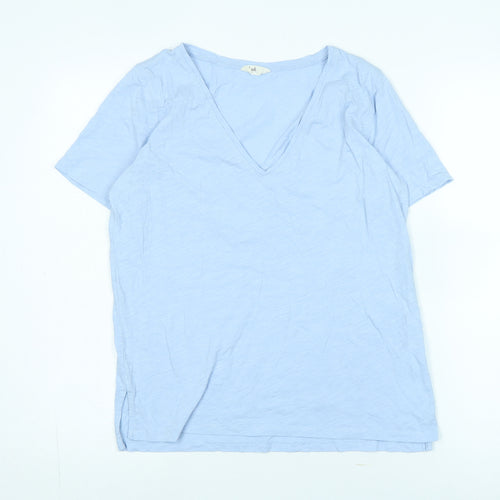 Hush Women's Blue V-Neck T-Shirt, Size S, Casual Summer