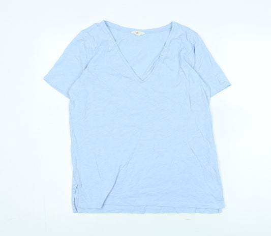 Hush Women's Blue V-Neck T-Shirt, Size S, Casual Summer