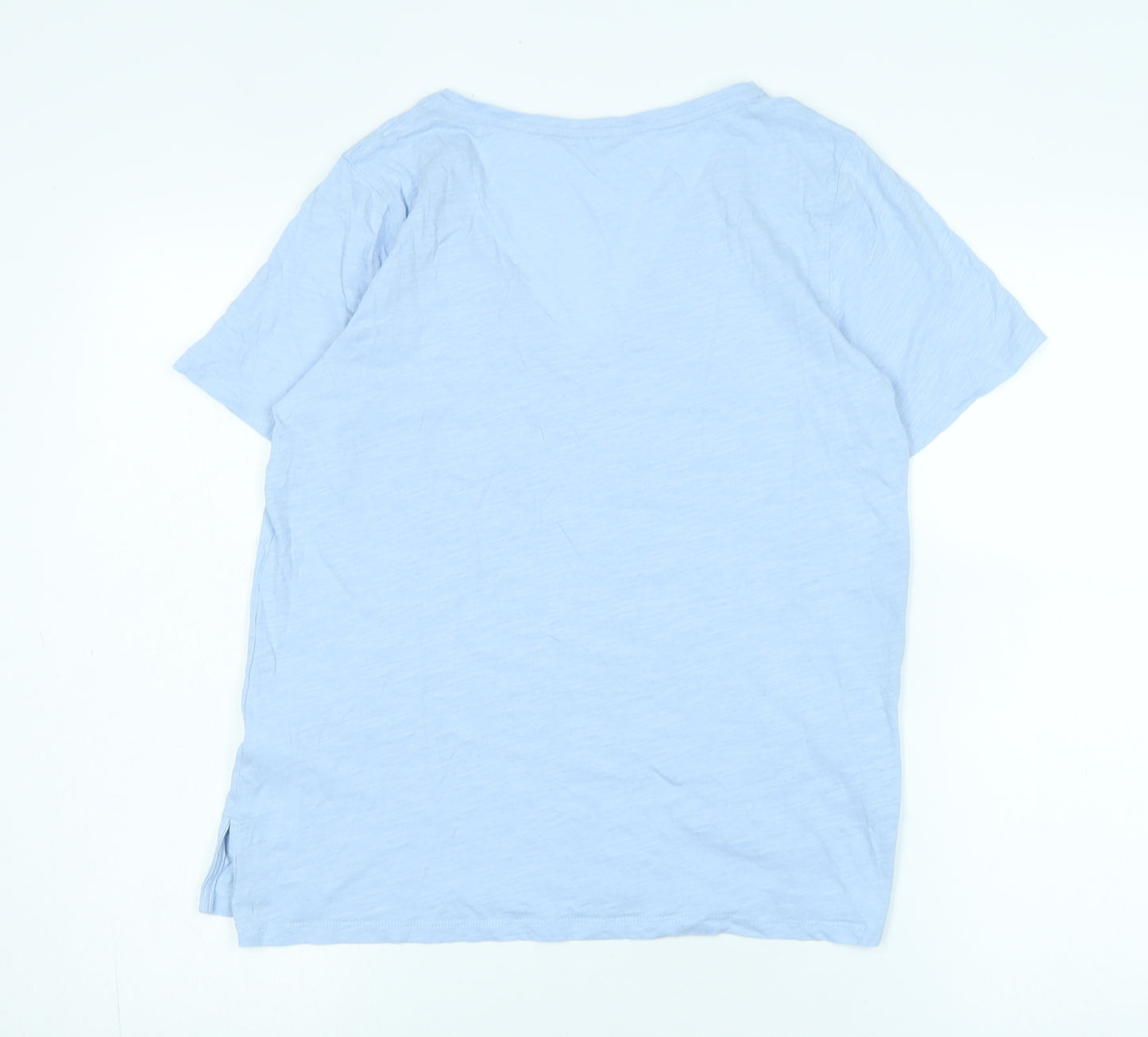 Hush Women's Blue V-Neck T-Shirt, Size S, Casual Summer