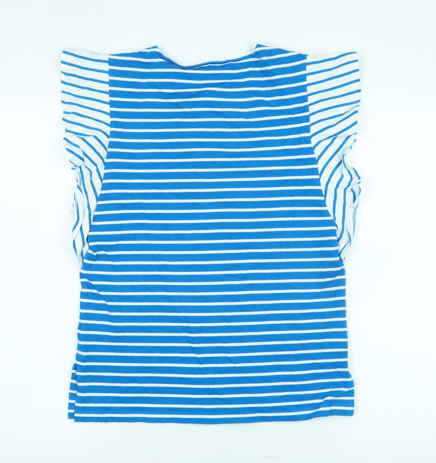 Ralph Lauren Women's Blue Striped T-Shirt, Size M