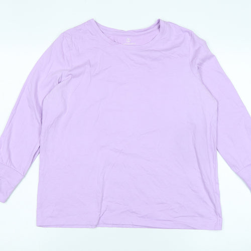 Lands' End Women's Purple Long Sleeve T-Shirt