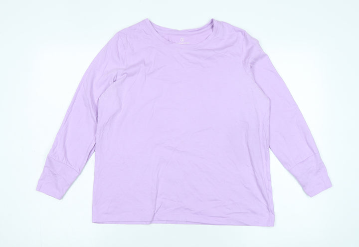 Lands' End Women's Purple Long Sleeve T-Shirt