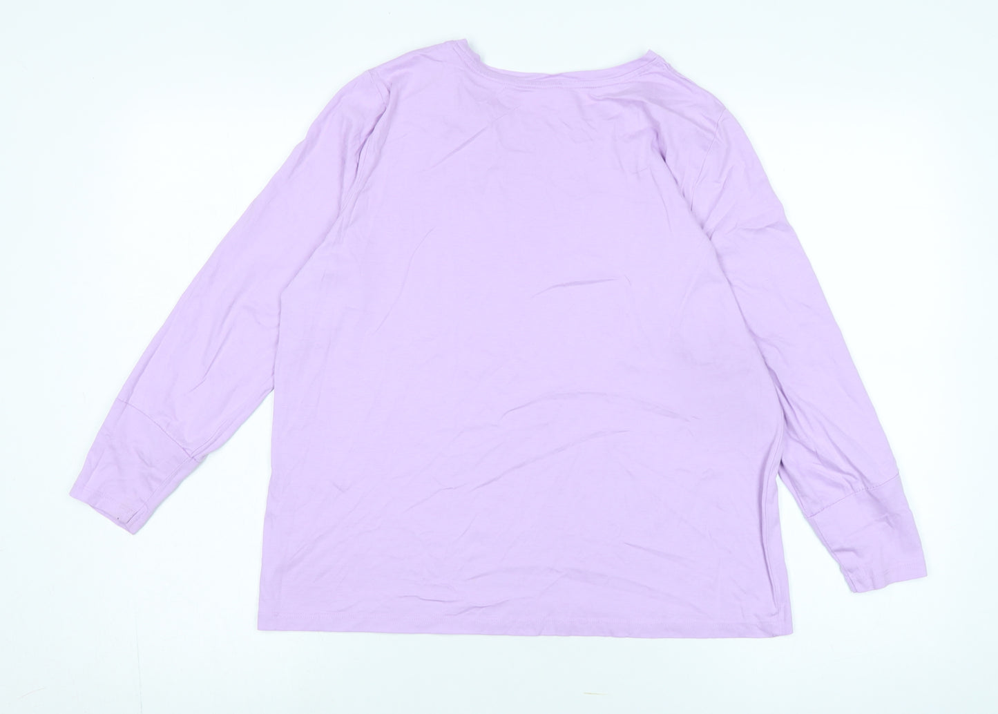 Lands' End Women's Purple Long Sleeve T-Shirt