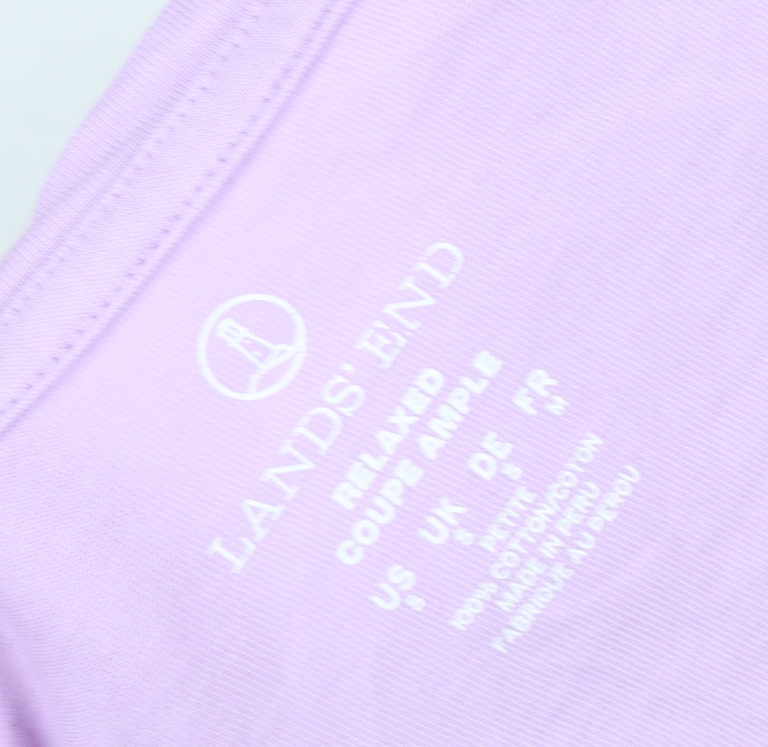 Lands' End Women's Purple Long Sleeve T-Shirt