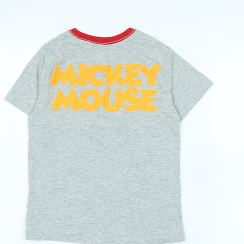 GAP Disney Girls Grey Mickey Mouse Ringer T-Shirt 5 Years