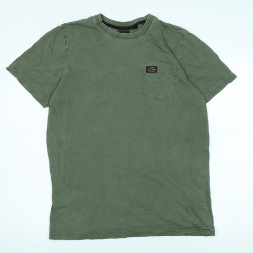 Superdry Men's Green Crew Neck T-Shirt Size L Casual