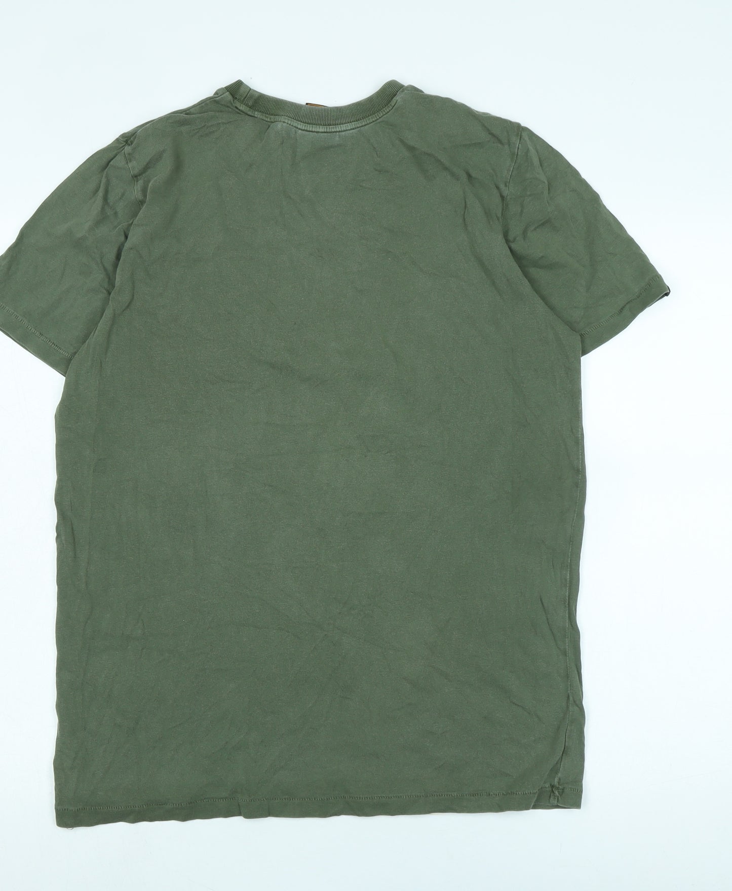 Superdry Men's Green Crew Neck T-Shirt Size L Casual