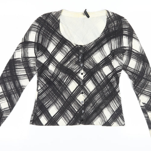 Coast Women's Black Check Cardigan, Size 12