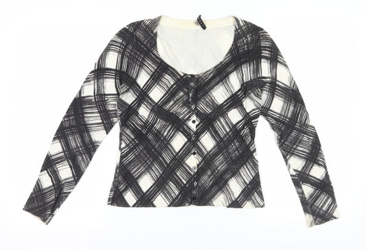 Coast Women's Black Check Cardigan, Size 12