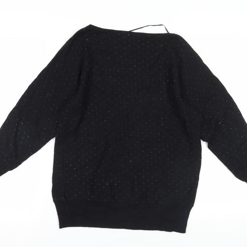 Oasis Women's Black V-Neck Pullover Jumper - M