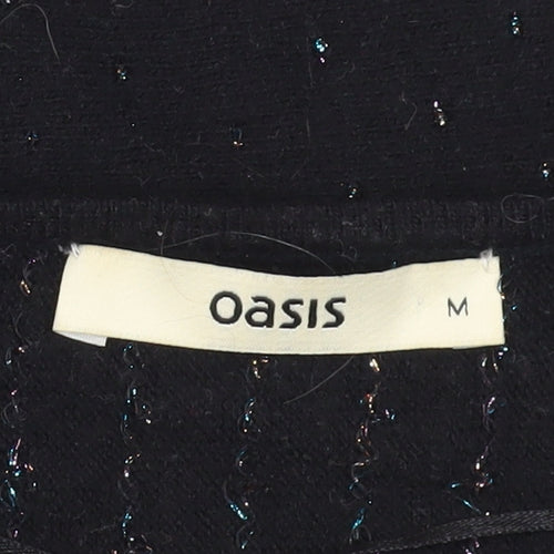 Oasis Women's Black V-Neck Pullover Jumper - M