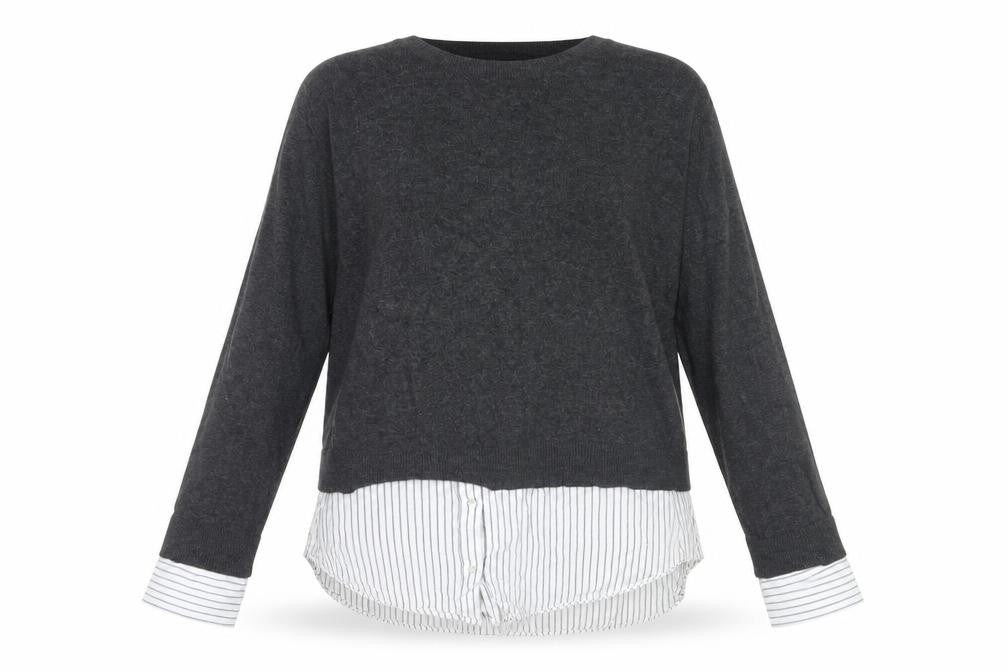 Front view of H&M Women's Grey jumper, size M