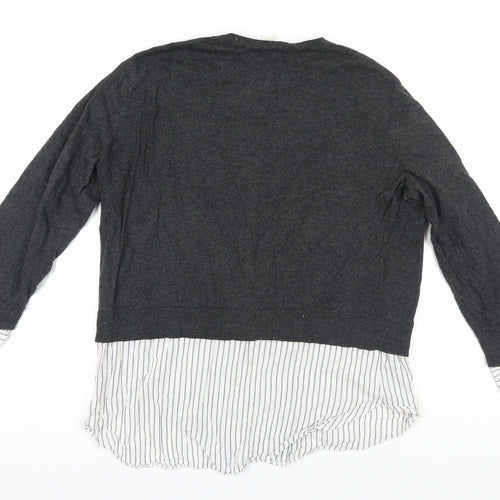 H&M Women's Grey Pullover Jumper, Size M