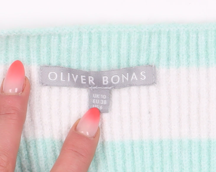 Oliver Bonas Women's Striped Jumper, Size 10, Knit, Spring/Autumn