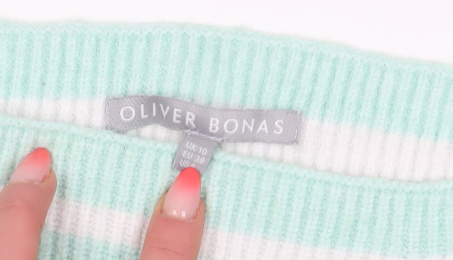 Oliver Bonas Women's Striped Jumper, Size 10, Knit, Spring/Autumn