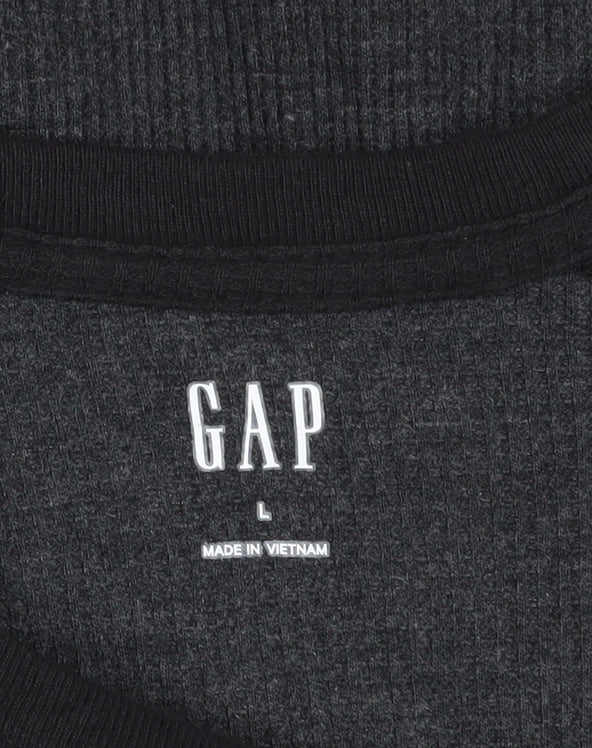 Gap Men's Black Long Sleeve Cotton T-Shirt L