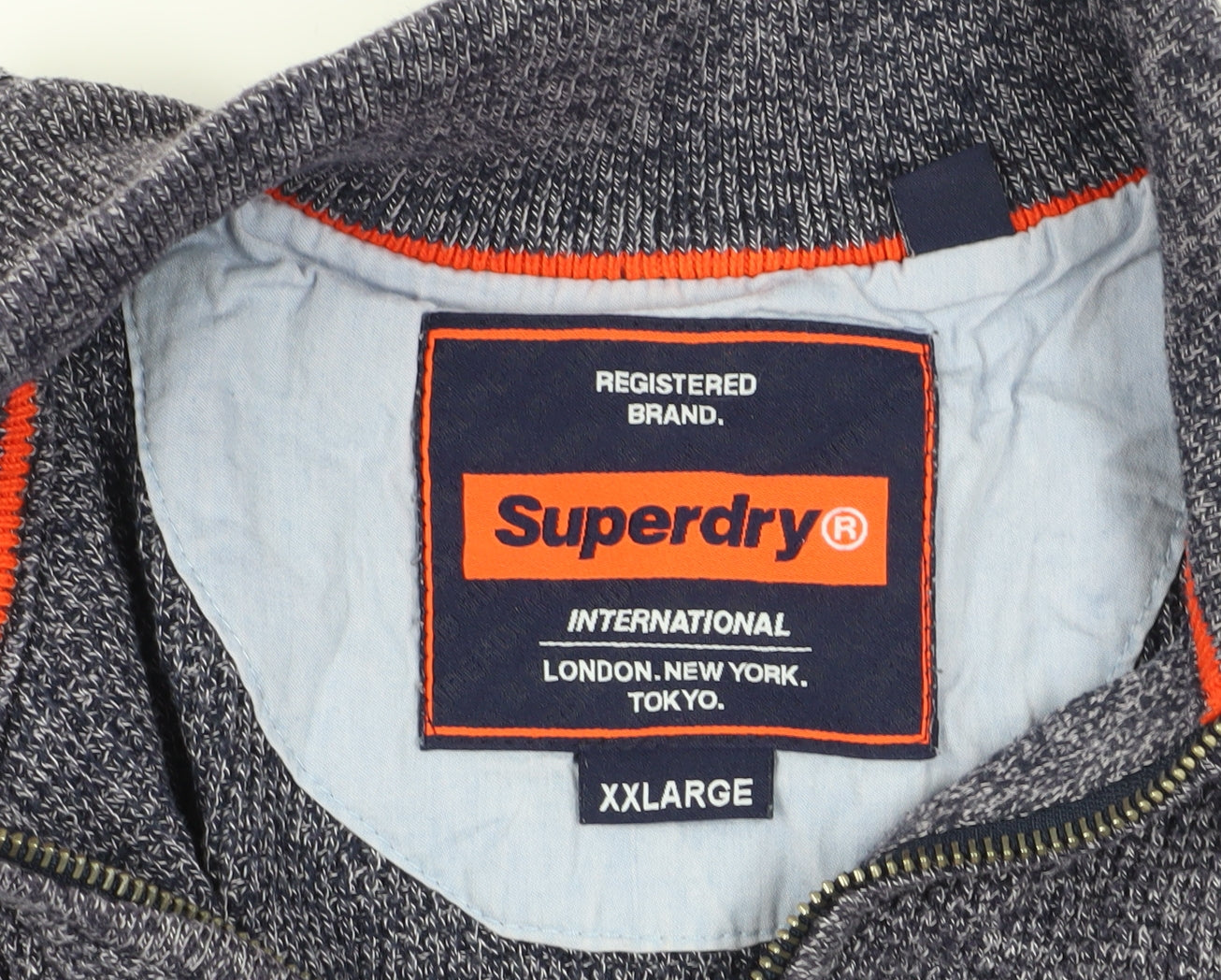 Superdry Men's Grey XL 1/2 Zip Pullover Jumper