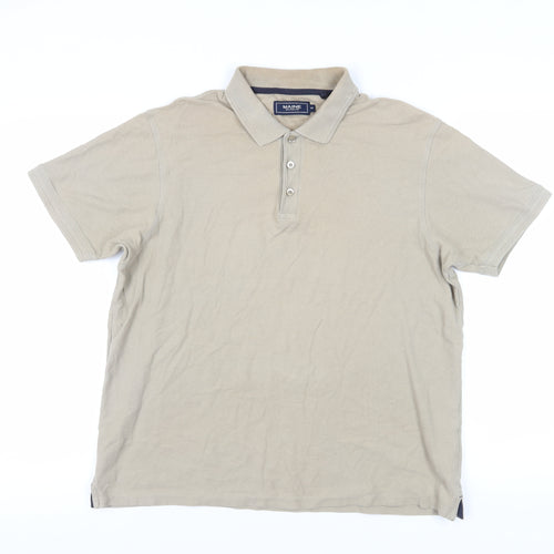 Maine New England Men's Beige Polo Shirt M