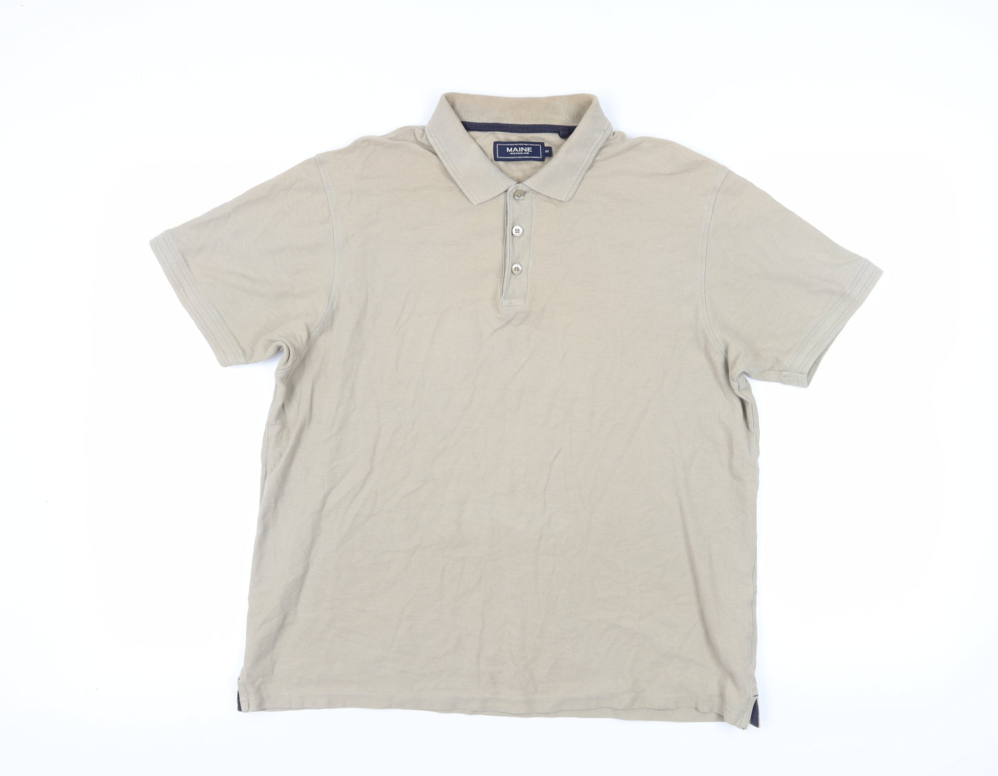 Maine New England Men's Beige Polo Shirt M