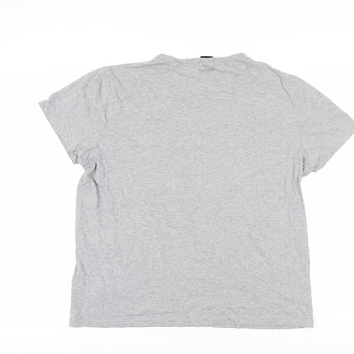 Hugo Boss Men's Grey XL Regular Fit Logo T-Shirt