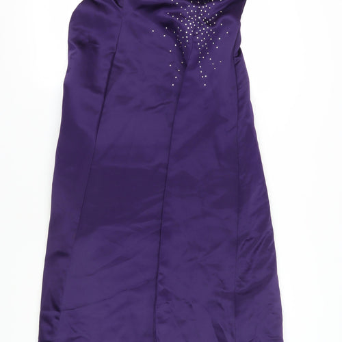 Bari Jay Women's Purple Strapless A-Line Dress, Size 10-12