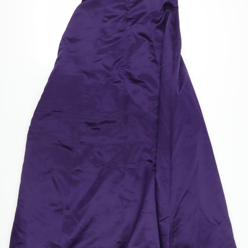 Bari Jay Women's Purple Strapless A-Line Dress, Size 10-12