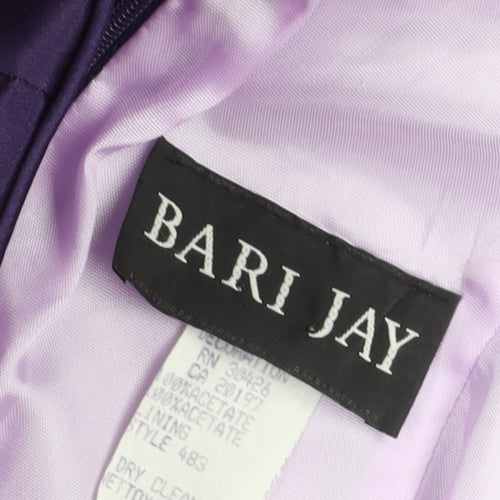 Bari Jay Women's Purple Strapless A-Line Dress, Size 10-12