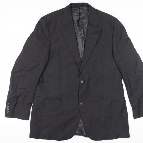 F.lli Cerruti Men's Black Wool Blazer 44 Long, Business