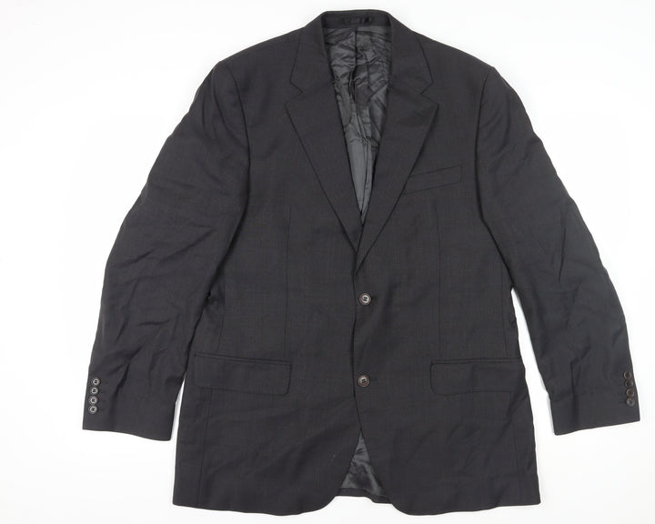 F.lli Cerruti Men's Black Wool Blazer 44 Long, Business