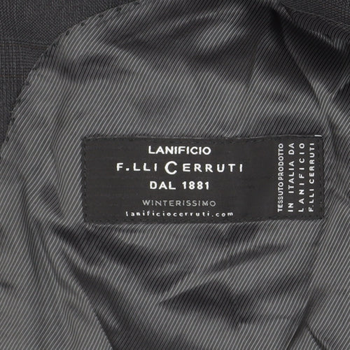 F.lli Cerruti Men's Black Wool Blazer 44 Long, Business