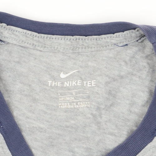 Nike Boys Grey & Blue Colourblock T-Shirt, Age 12-13 Years, Casual