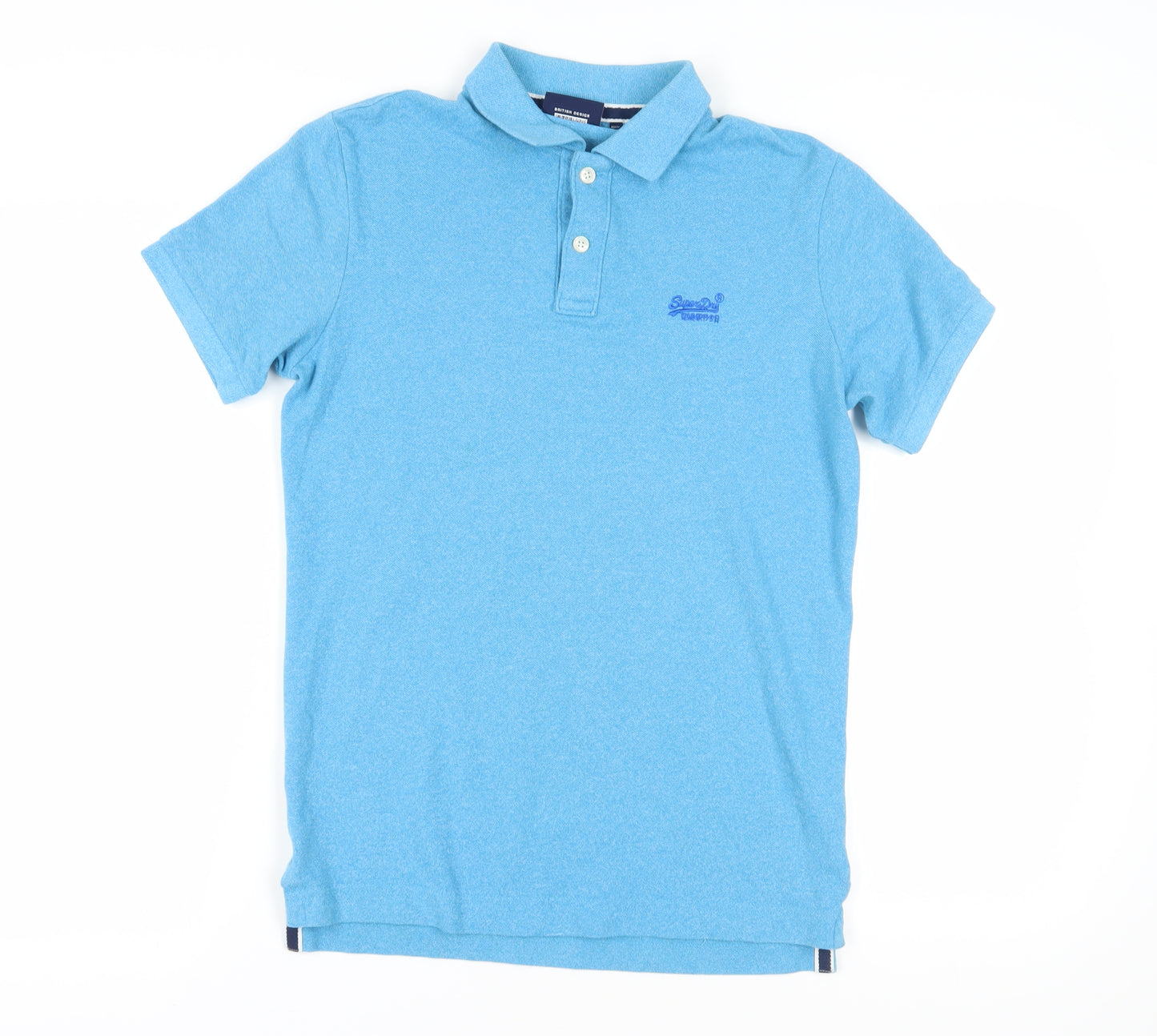 Superdry Men's Blue Polo Shirt Medium Regular Fit